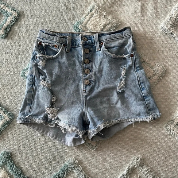 Abercrombie High Rise Mom Short Curve Love - Picture 1 of 10